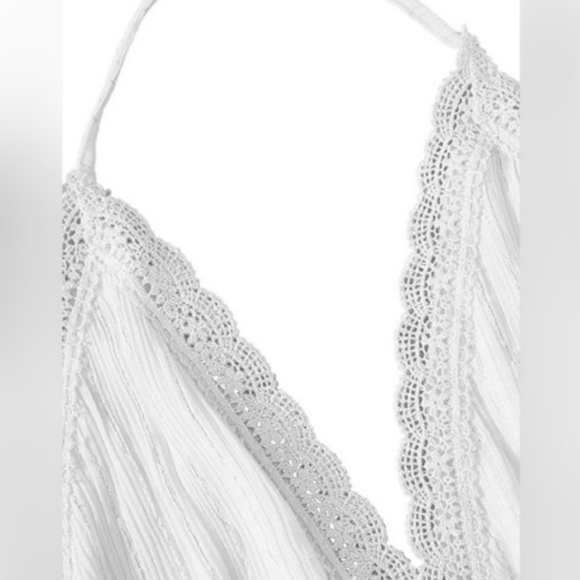 🌞Women's Deep V Neck Halter Crop Cami Top Sleevel - Picture 3 of 5